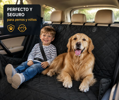 Dog Car Seat Cover, Back Seat Cover for Dogs Pet Car Seat Protector Waterproof Bench Car Seat Cover, Non-Slip Reat Seat Cover Fits Middle Armrest for Most Cars Trucks Suvs - Black