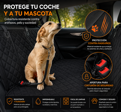 Dog Car Seat Cover, Back Seat Cover for Dogs Pet Car Seat Protector Waterproof Bench Car Seat Cover, Non-Slip Reat Seat Cover Fits Middle Armrest for Most Cars Trucks Suvs - Black
