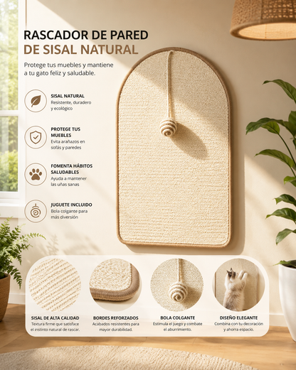 Durable Cat Scratch Pads Wall Sofa Claw Grinding Board Stickers Pet Accessories Natural Sisal Scratcher Easy to Use Versatile for Various Cat Breeds